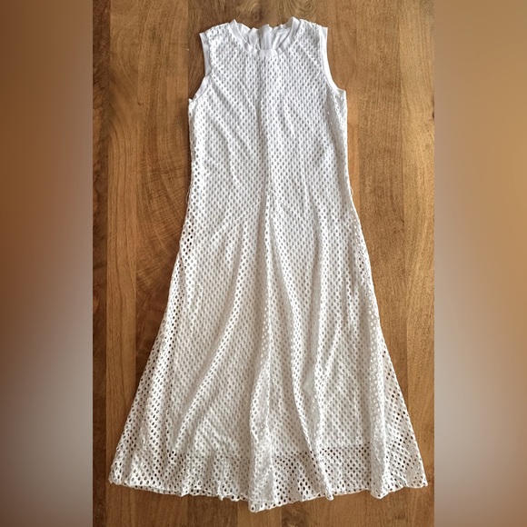 Hugo Boss Dresses & Skirts - Hugo Boss White Sleeveless Textured Midi Dress NWT-Condition $500 Retail